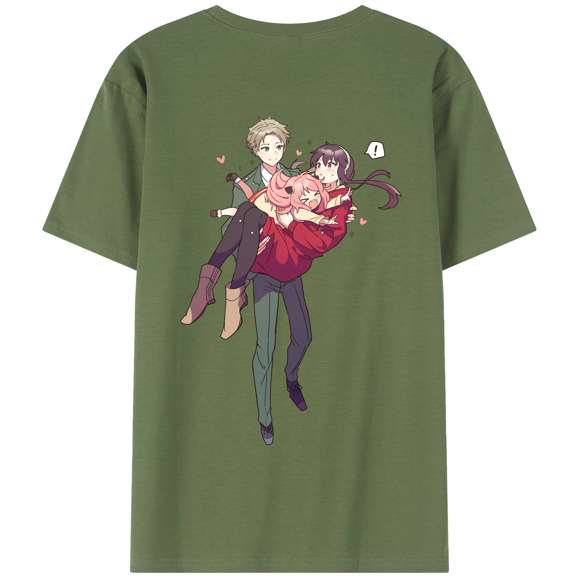 （画像用） SPY×FAMILY间谍家家酒 綿100％ メンズ半袖Tシャツ（バックプリント） 通気性